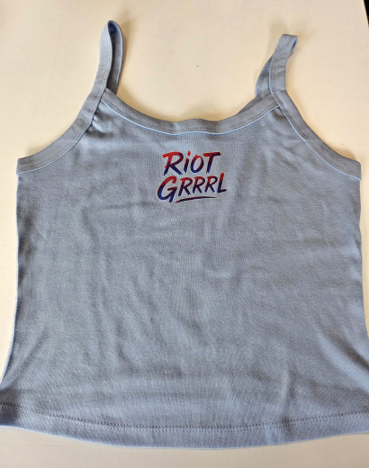 Riot Grrrl Trägertop Hellblau